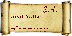 Ernszt Attila névjegykártya