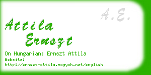 attila ernszt business card